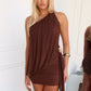 SIENNA MINI DRESS - CHOCOLATE