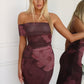 ROSALINE MAXI DRESS - CHOCOLATE FLORAL