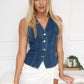 SABEL TOP - BLUE DENIM