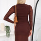 PHOEBE MAXI DRESS - CHOCOLATE