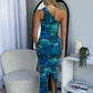 JAELYN DRESS - TEAL FLORAL PRINT