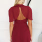 VALENTINA MINI DRESS - WINE