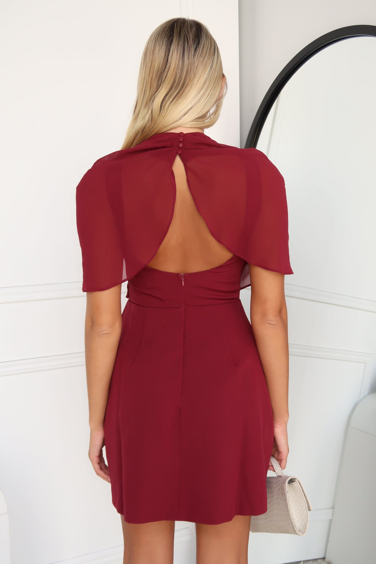 VALENTINA MINI DRESS - WINE