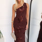 MATILDA MAXI DRESS - CHOCOLATE