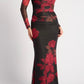 CAMIL MAXI DRESS - WINE FLORAL