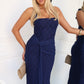 ELSI LACE MAXI DRESS - NAVY