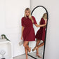 VALENTINA MINI DRESS - WINE