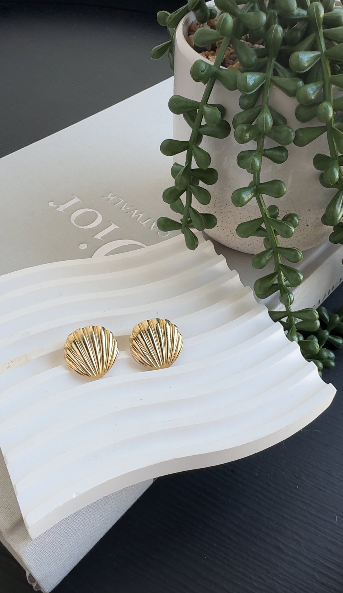 SHELL EARRINGS - GOLD