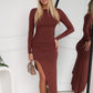 SIENNA MAXI DRESS - CHOCOLATE