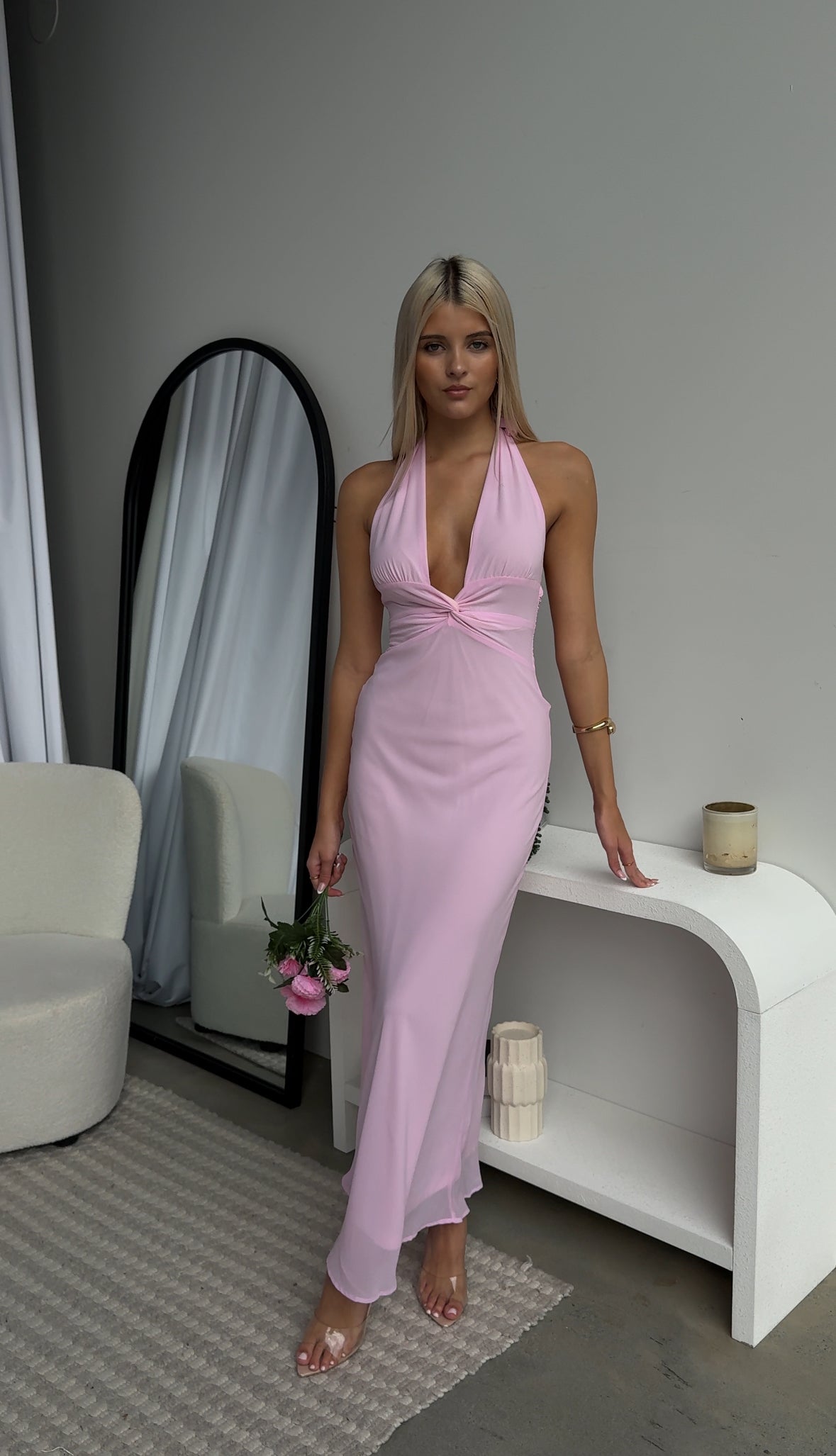 EVA HALTER MAXI -BABY PINK
