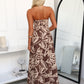 JULIET FLORAL MAXI DRESS - CHOCOLATE
