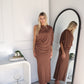 NOIR MAXI DRESS - MOCHA