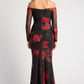 CAMIL MAXI DRESS - WINE FLORAL