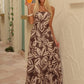 JULIET FLORAL MAXI DRESS - CHOCOLATE