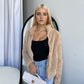 HALLIE TEDDY FUR JACKET - BEIGE