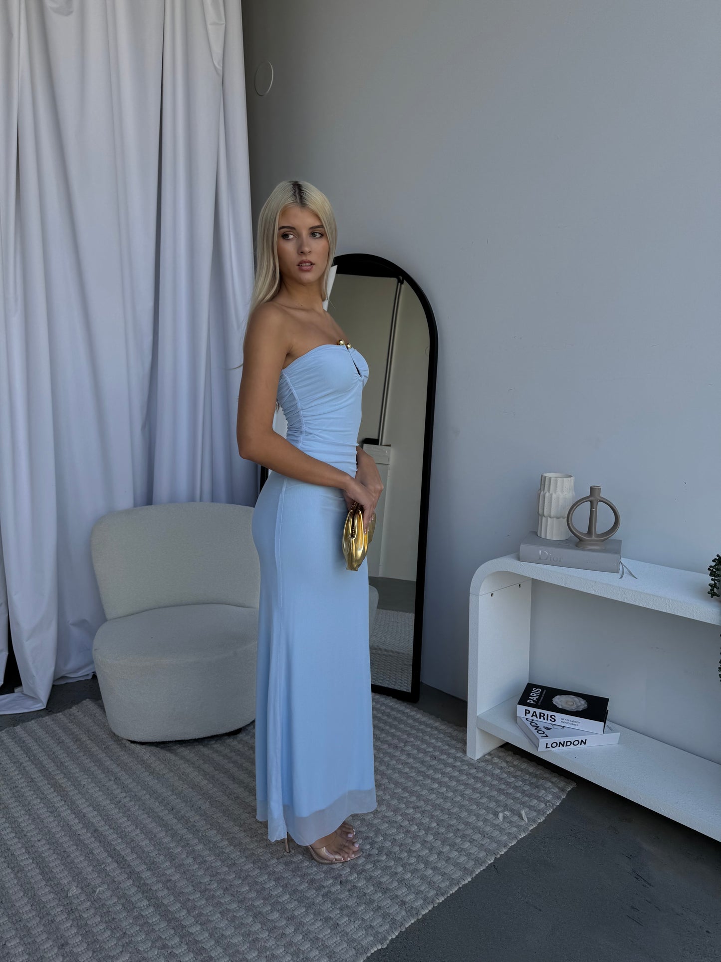 KIRRA MAXI DRESS - BABY BLUE