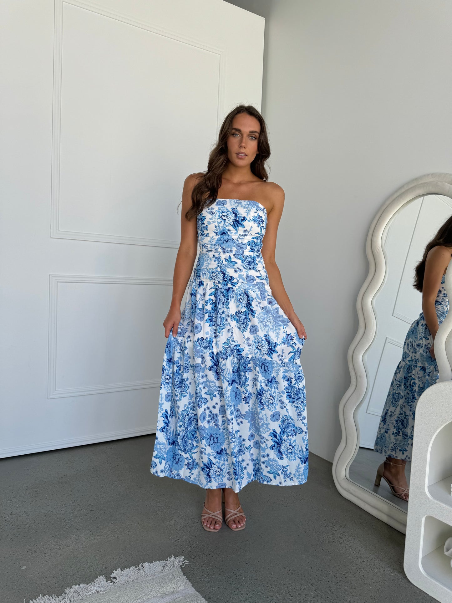 AVA DRESS - BLUE AND WHITE (Limited Edition)