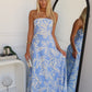 JULIET FLORAL MAXI DRESS - BLUE