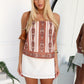 BLAKE TOP - CHOCOLATE PRINT
