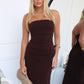 HOPE STRAPLESS MAXI DRESS - CHOCOLATE