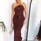 MATILDA MAXI DRESS - CHOCOLATE