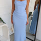 ELISE HALTER MAXI DRESS - BLUE