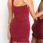 VESPER MINI DRESS - WINE