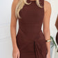 HARPER MINI DRESS - CHOCOLATE