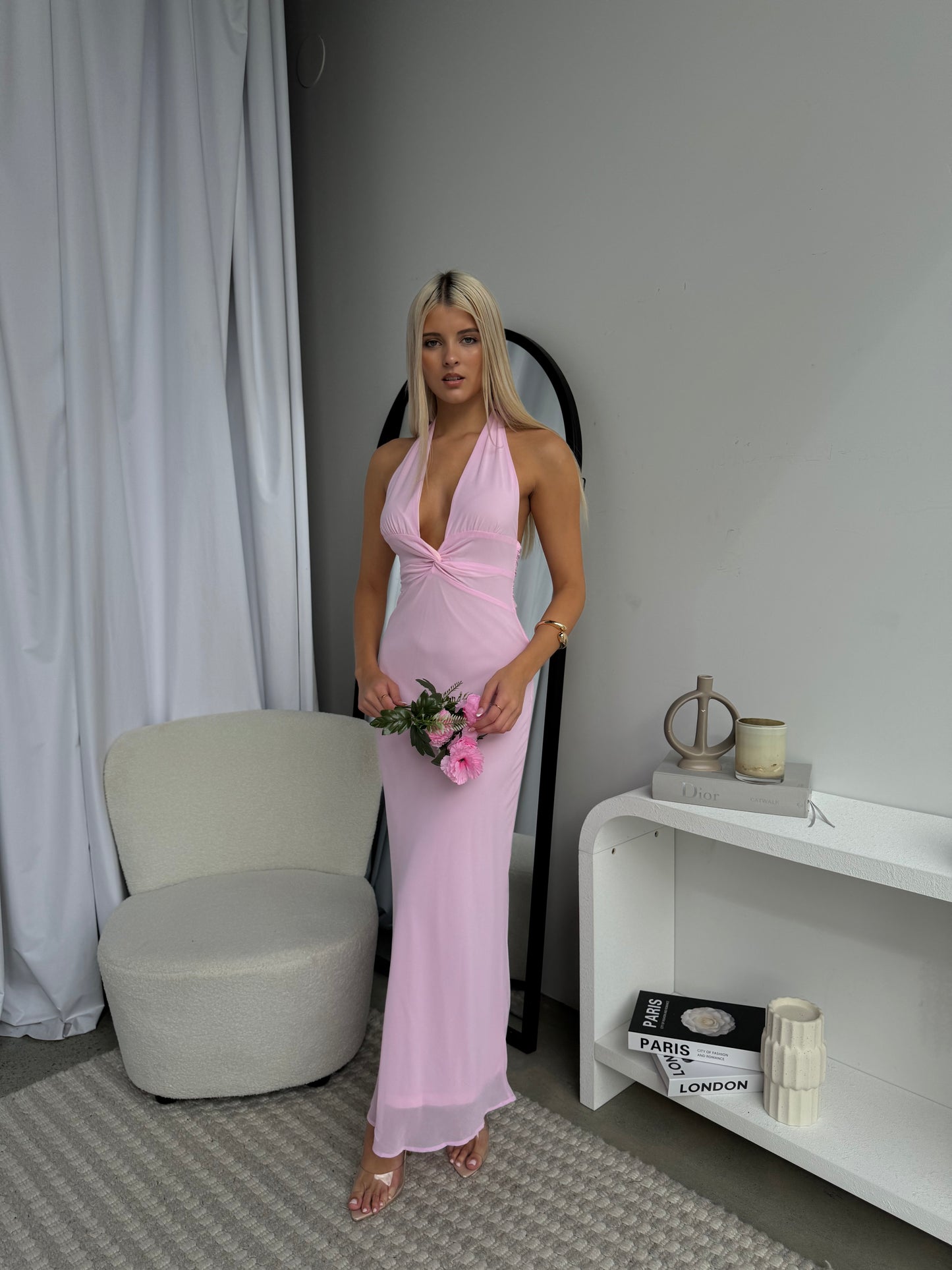 EVA HALTER MAXI -BABY PINK