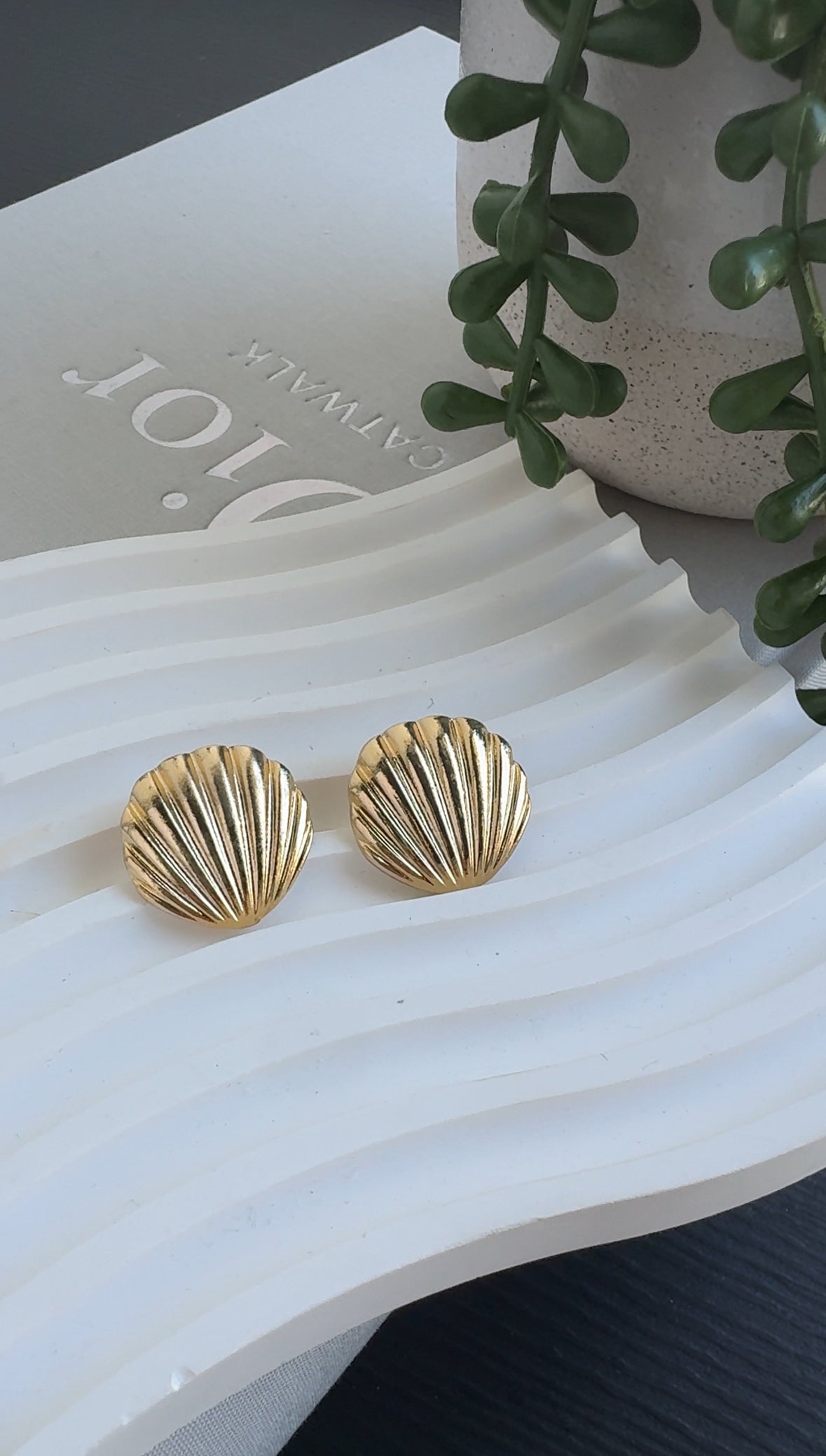 SHELL EARRINGS - GOLD