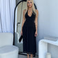 AMBER MIDI DRESS - BLACK