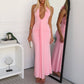 BRYSON HALTER MAXI DRESS - PINK