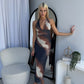 HUDSON MAXI DRESS - BROWN MULTI