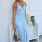 LEAH HALTER MAXI - BLUE