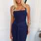 ELSI LACE MAXI DRESS - NAVY