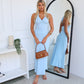 LEAH HALTER MAXI - BLUE