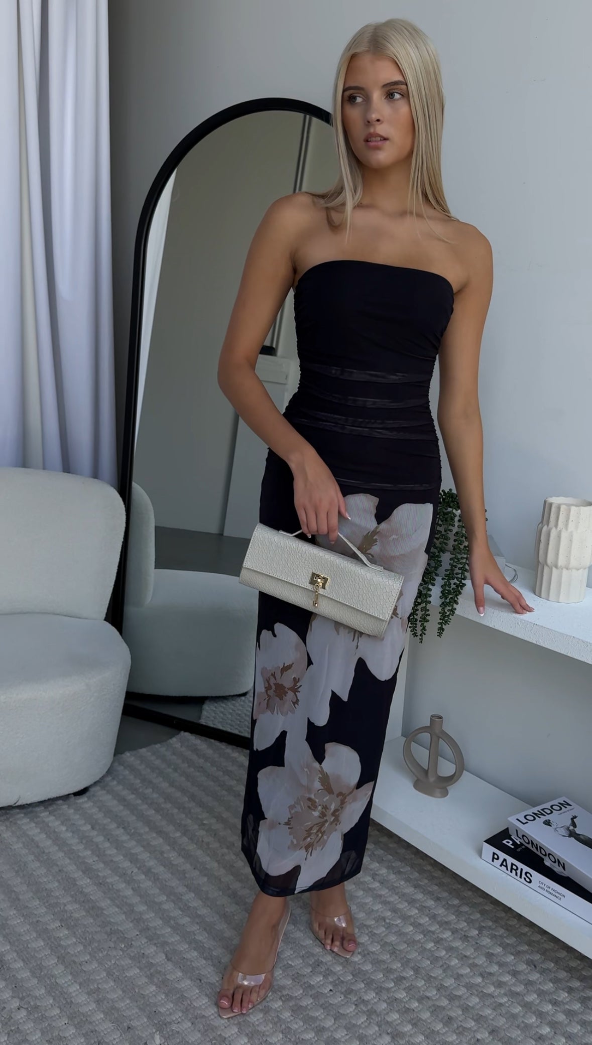 AMARA MAXI - BEIGE FLORAL