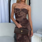 NAKARI MAXI DRESS - BROWN MULTI