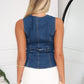 SABEL TOP - BLUE DENIM