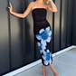 AMARA FLORAL MAXI DRESS - BLUE