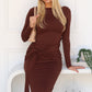 ELORA MAXI DRESS - CHOCOLATE