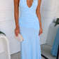ALINA HALTER MAXI DRESS - BLUE
