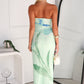 AMARA MAXI DRESS - GREEN FLORAL