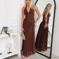 HAPER MAXI DRESS - CHOCOLATE
