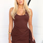 TILLY MINI DRESS - CHOCOLATE