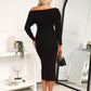 ELITA KNIT MAXI DRESS - BLACK