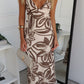 HAVANNAH FLORAL MAXI DRESS -  BEIGE