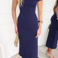 ADELE MIDI DRESS - NAVY
