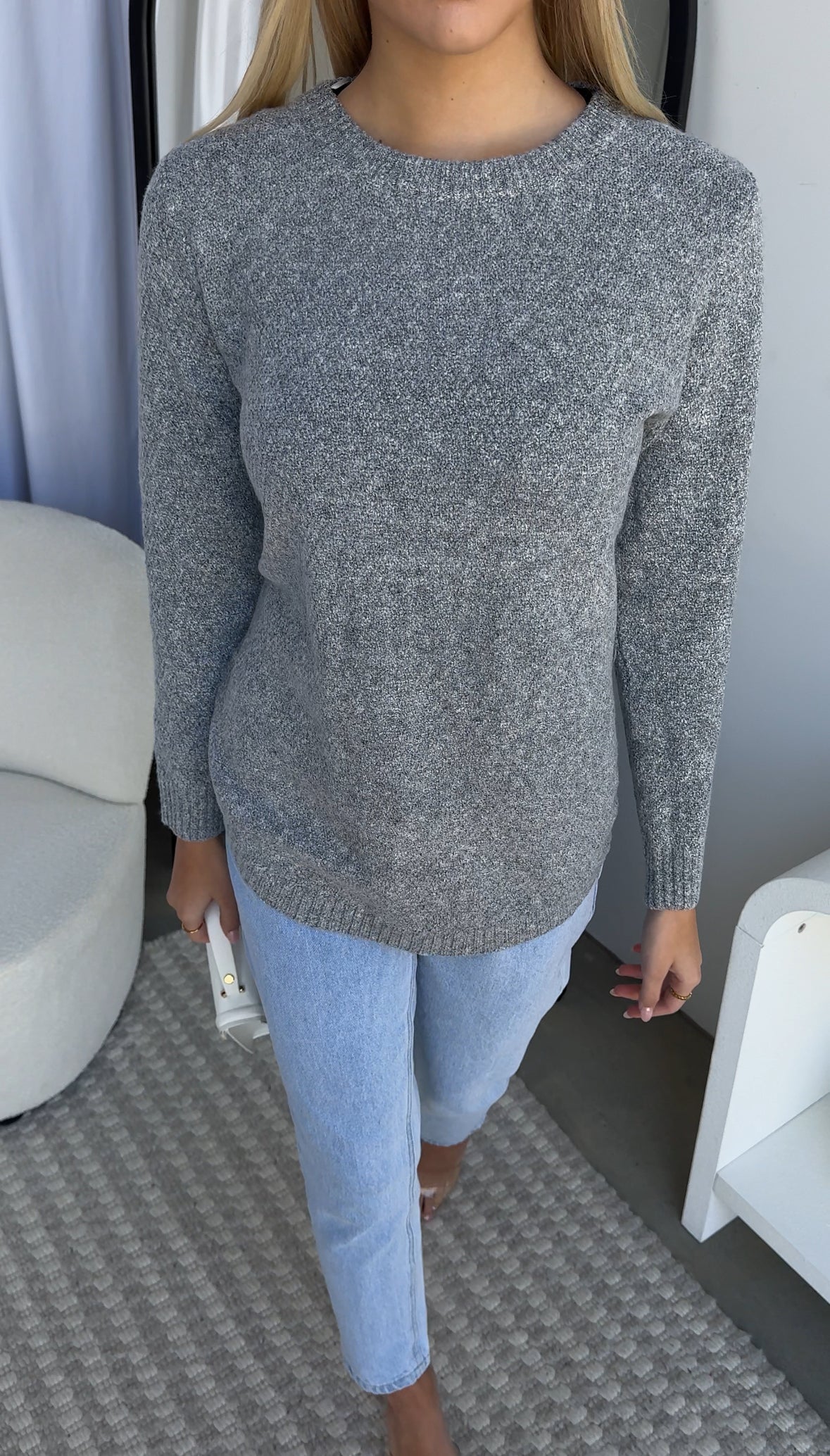 JASPER KNIT JUMPER - GREY