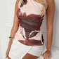 CARLA TOP - CHOCOLATE PRINT